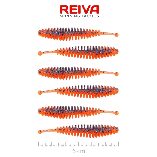 Reiva Tiny Worm 6cm 6db/cs -Orange Disco-