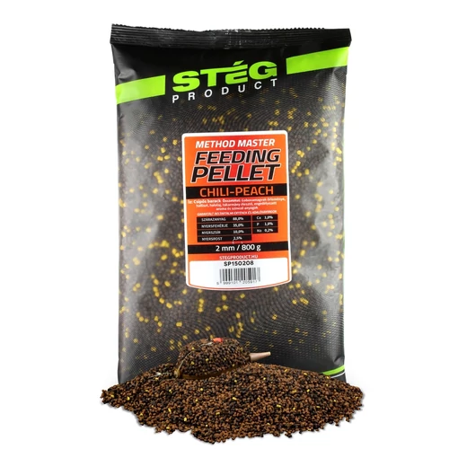 Stég Feeding Pellet 2mm 800g Chili-Peach