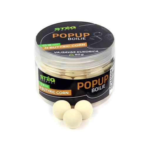 Stég Pop Up Boilies 16mm 50g N-Butyric Corn